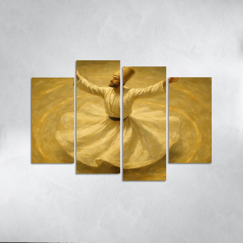 Sufi Inspired Whirling Trance Dance custom paintings frame