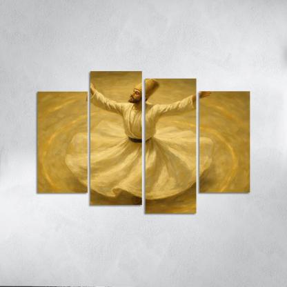 Sufi Inspired Whirling Trance Dance custom paintings frame
