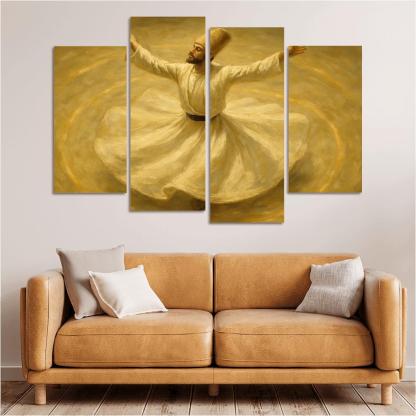 Sufi Inspired Whirling Trance Dance custom paintings frame