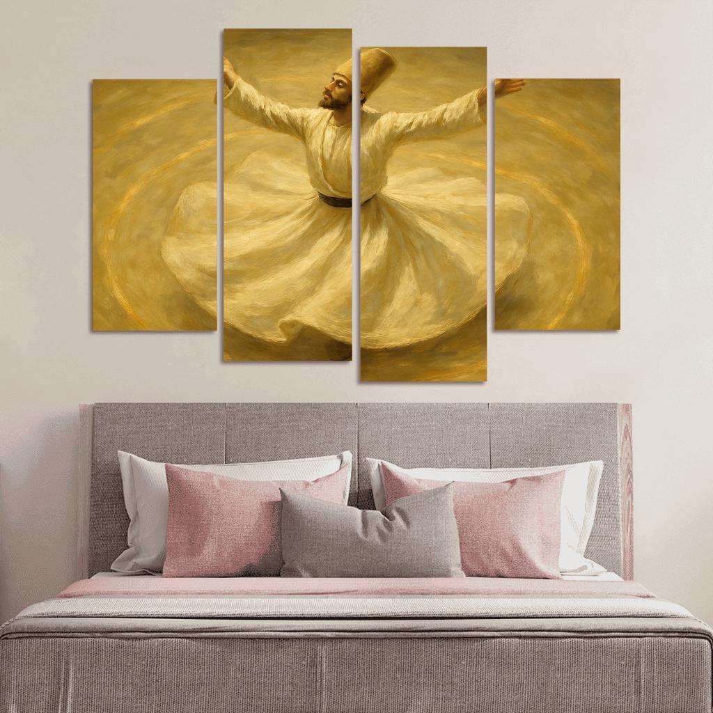 Sufi Inspired Whirling Trance Dance custom paintings frame