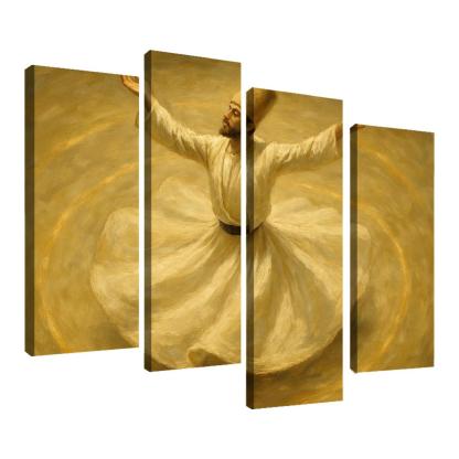 Sufi Inspired Whirling Trance Dance custom paintings frame