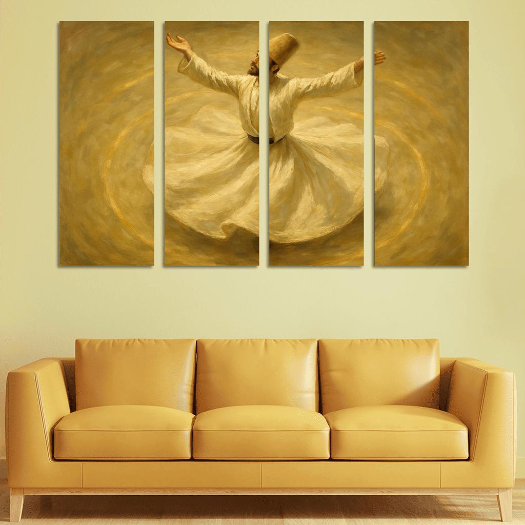 Sufi Inspired Whirling Trance Dance custom paintings frame