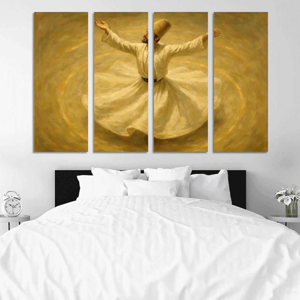 Sufi Inspired Whirling Trance Dance custom paintings frame