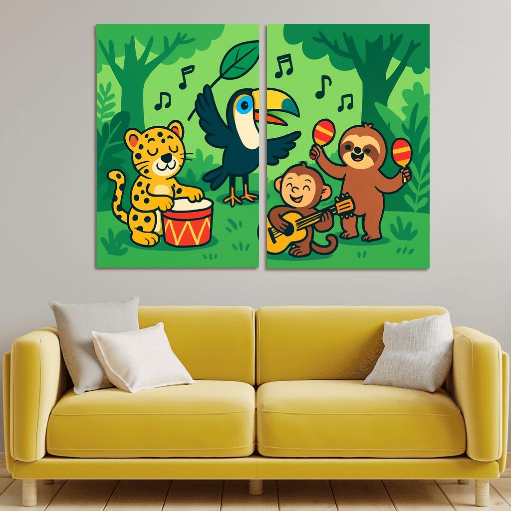 Rainforest Orchestra Animal Band wall decor