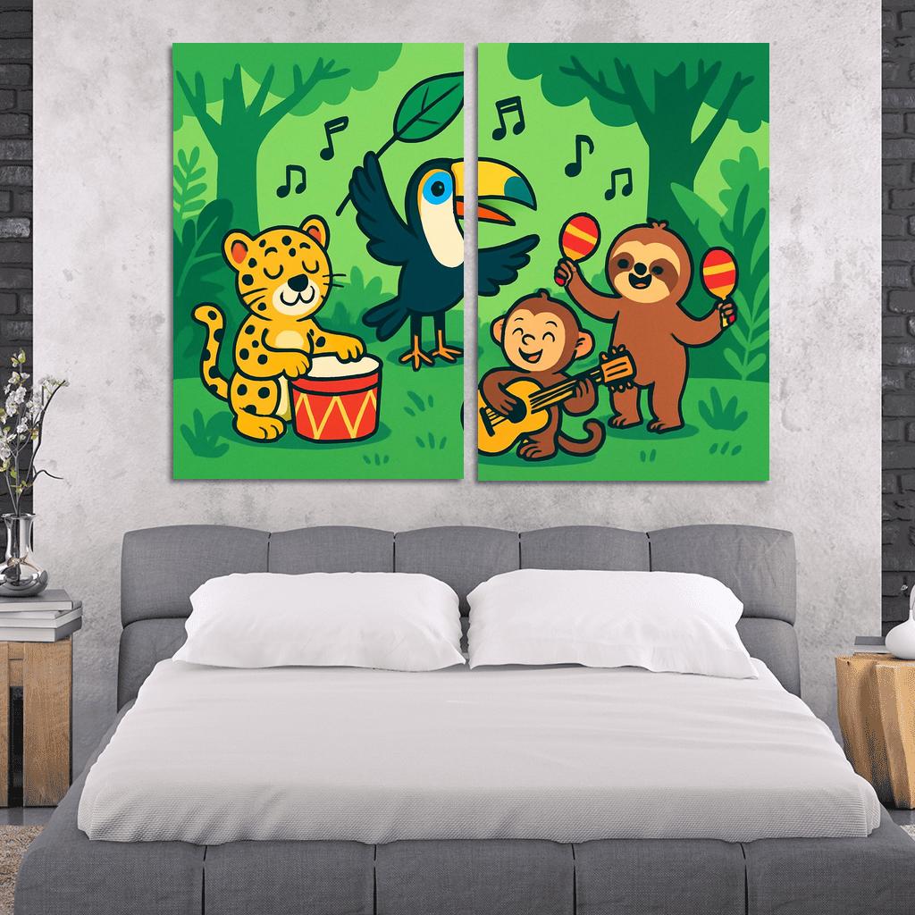 Rainforest Orchestra Animal Band wall decor