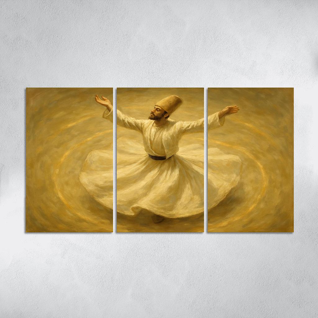 Sufi Inspired Whirling Trance Dance custom paintings frame