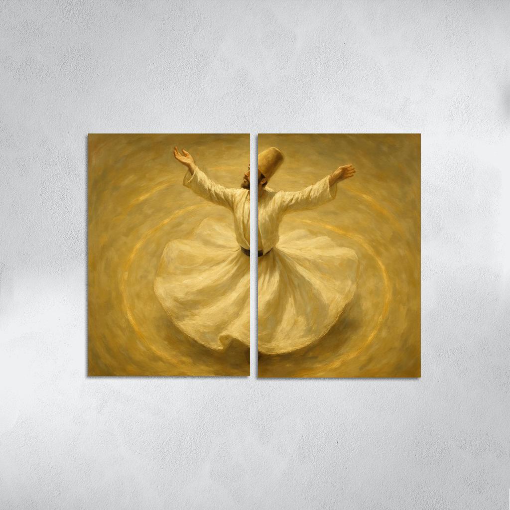 Sufi Inspired Whirling Trance Dance custom paintings frame