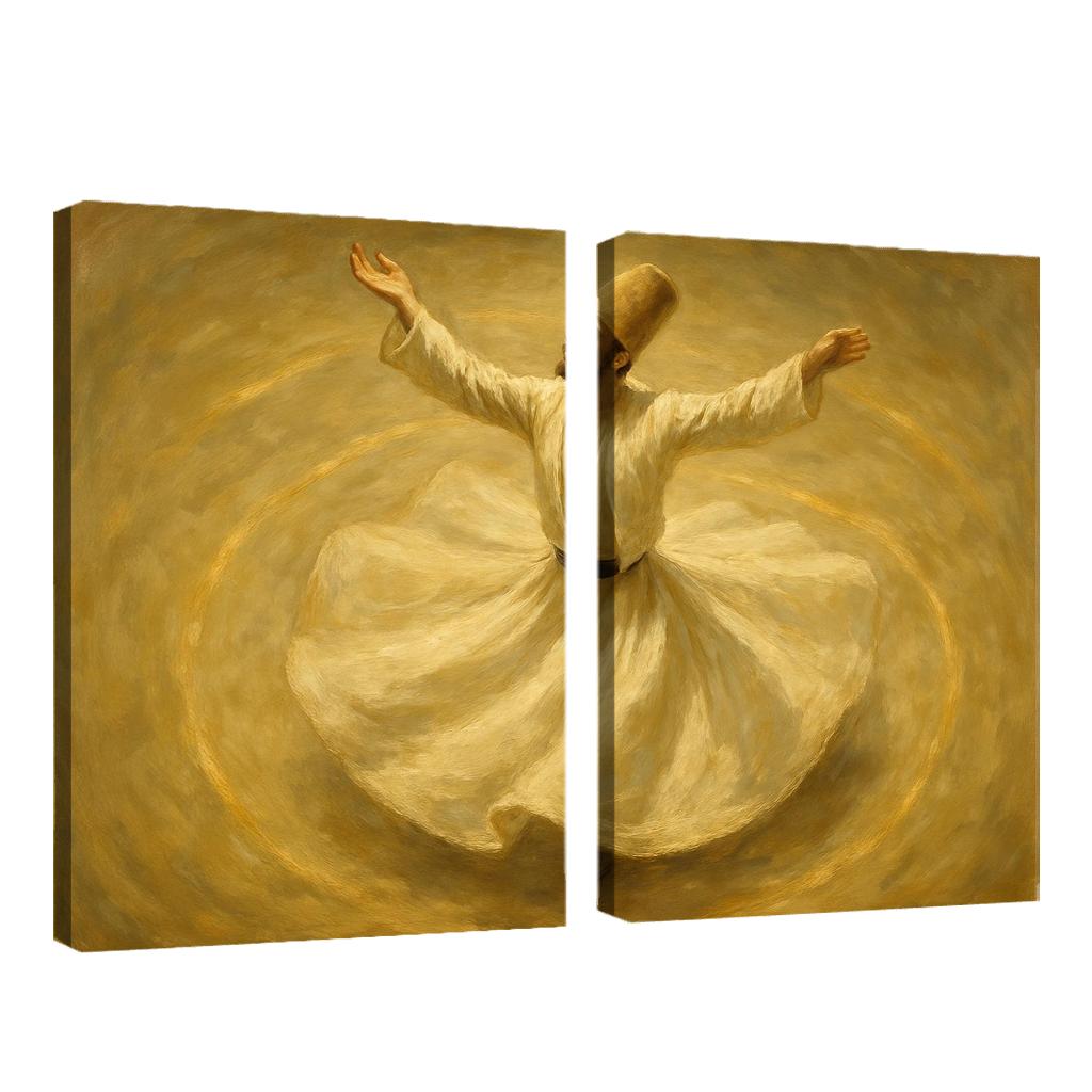 Sufi Inspired Whirling Trance Dance custom paintings frame