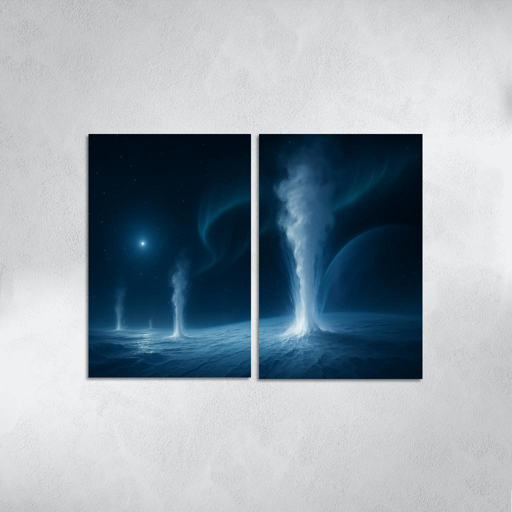 Cryovolcanic Geysers On A Rogue Ice World oil paintings frame