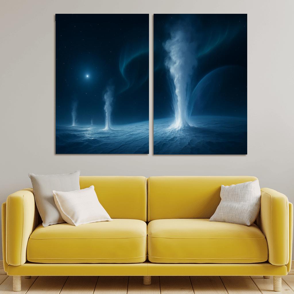 Cryovolcanic Geysers On A Rogue Ice World oil paintings frame