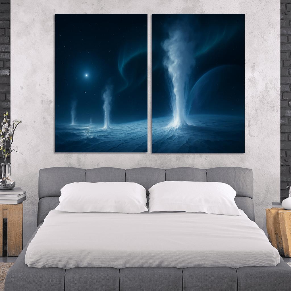 Cryovolcanic Geysers On A Rogue Ice World oil paintings frame