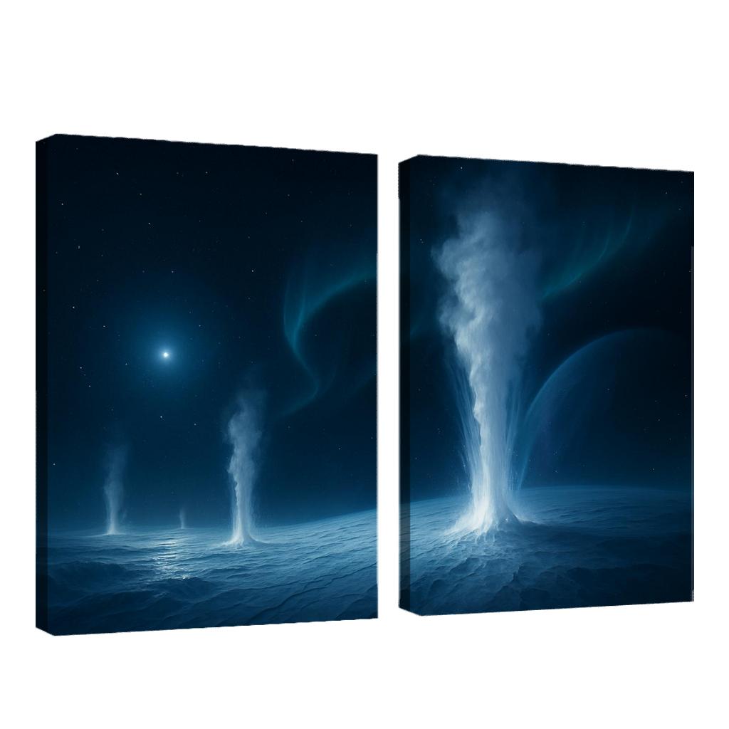 Cryovolcanic Geysers On A Rogue Ice World oil paintings frame