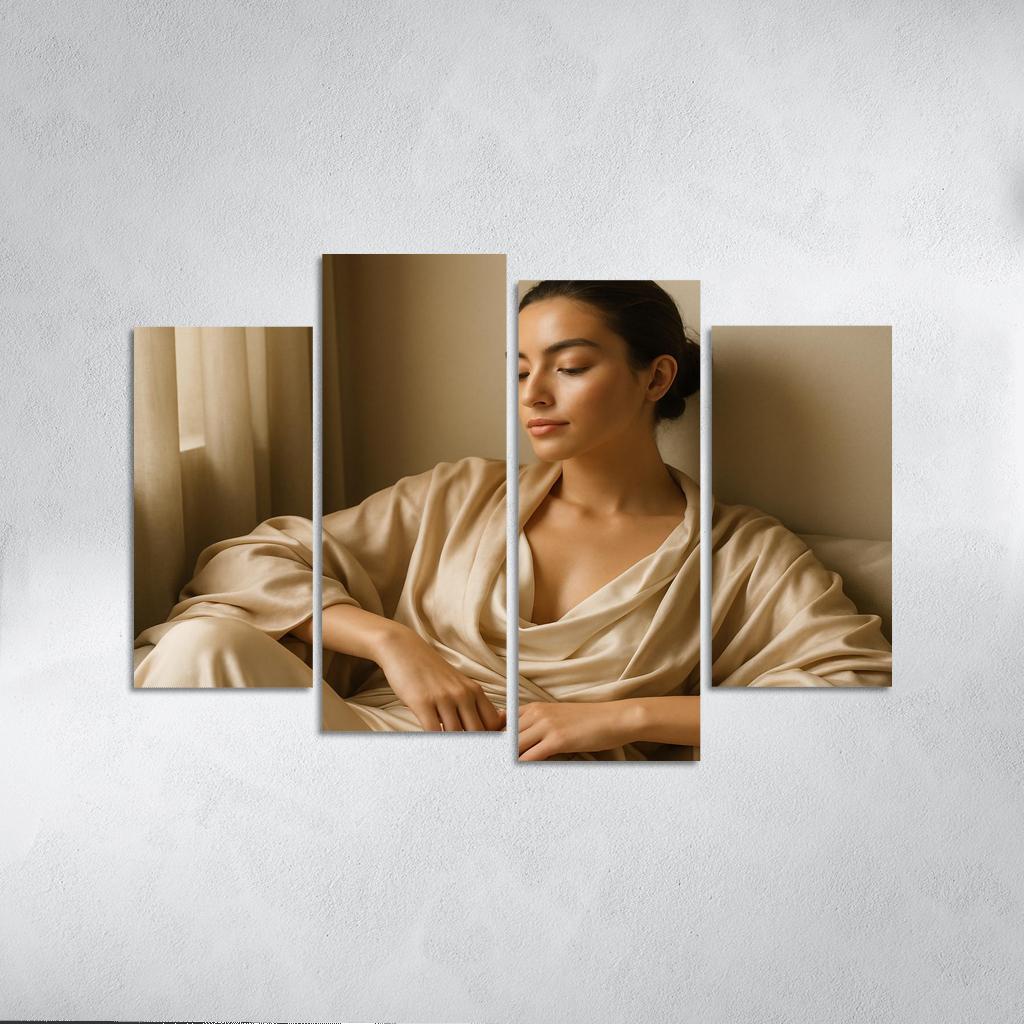 Quiet Opulence Skin And Silk abstract paintings frame