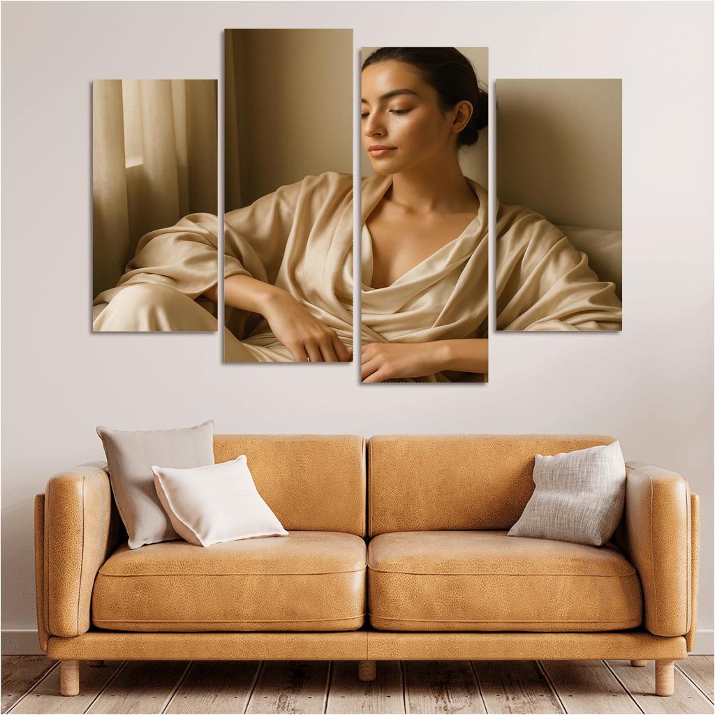 Quiet Opulence Skin And Silk abstract paintings frame