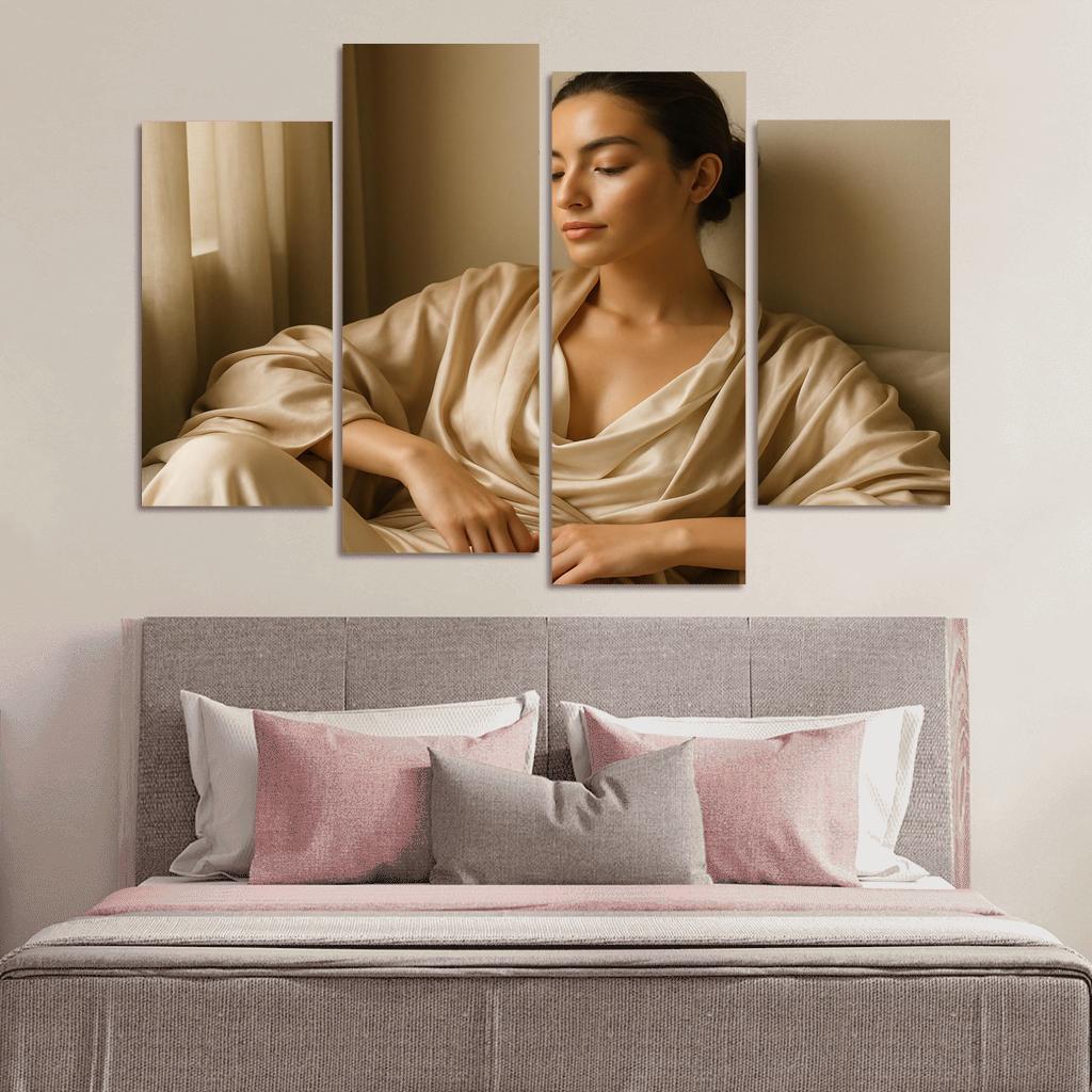 Quiet Opulence Skin And Silk abstract paintings frame