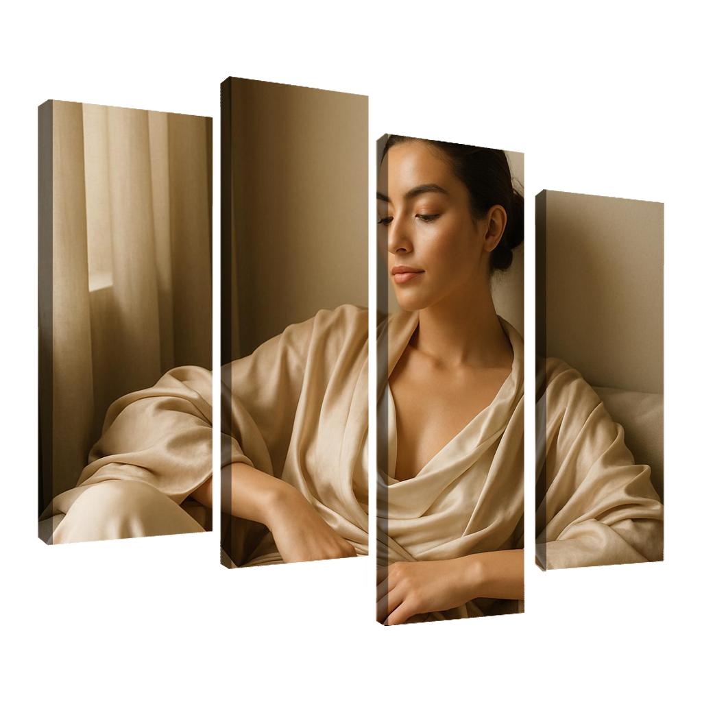 Quiet Opulence Skin And Silk abstract paintings frame