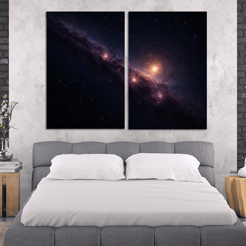 Stellar Nurseries In A Magnetized Filament custom paintings frame