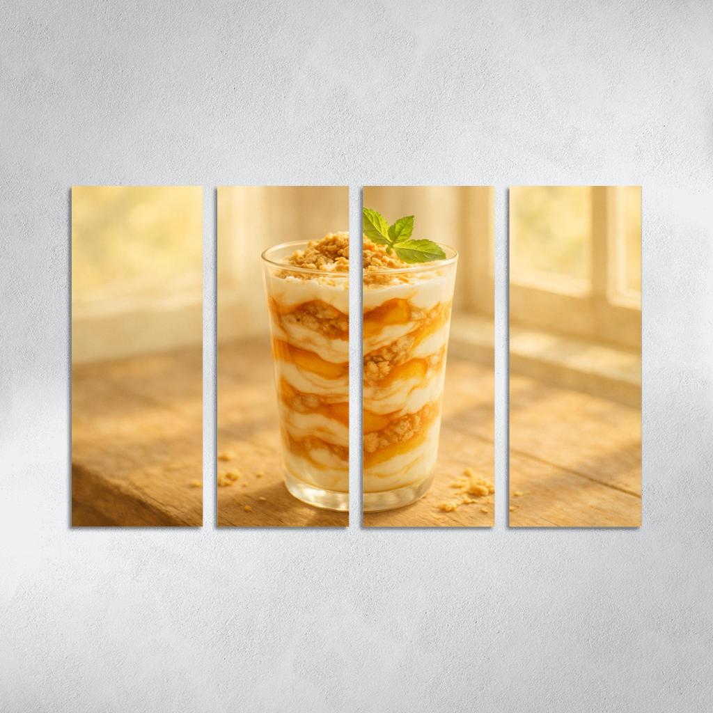Roasted Peach Cloud Parfait abstract paintings frame