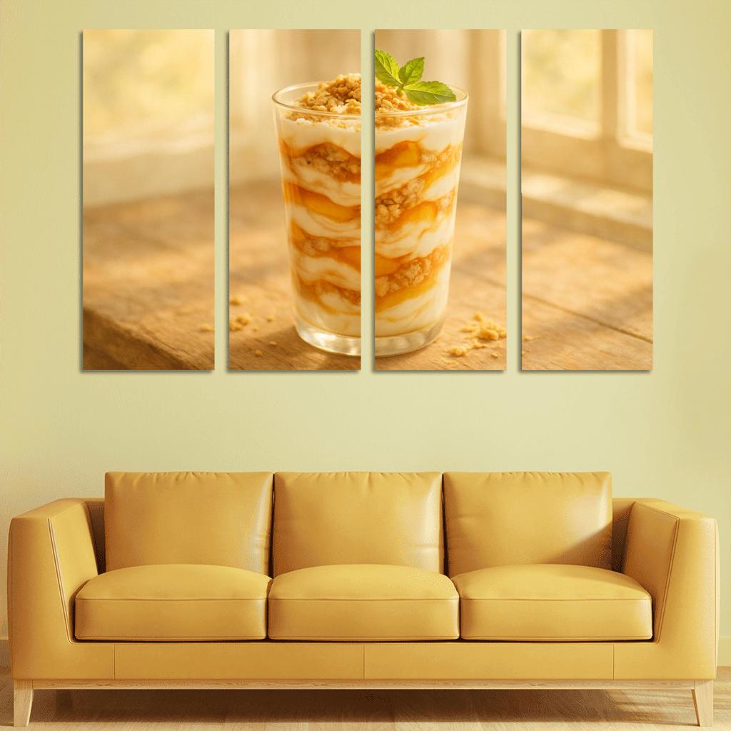 Roasted Peach Cloud Parfait abstract paintings frame