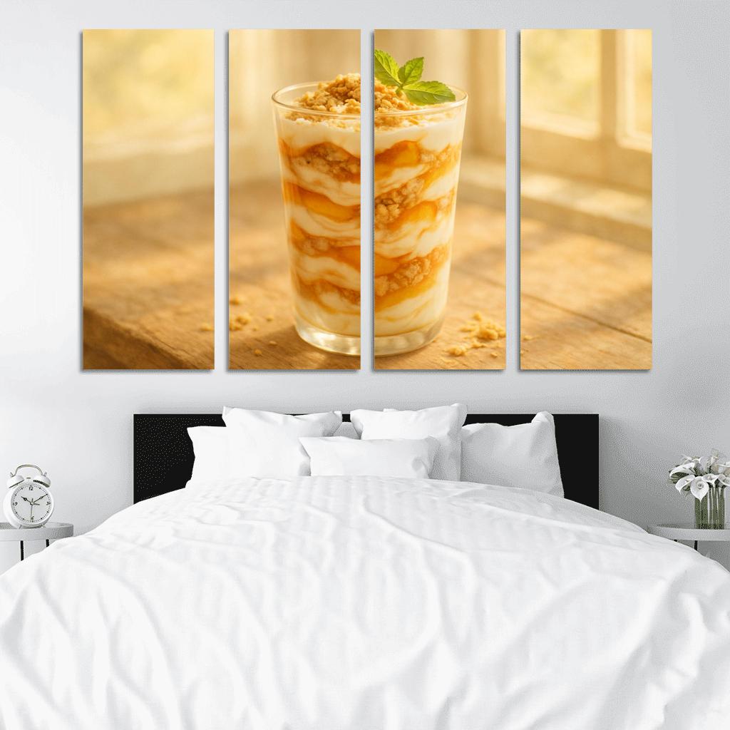 Roasted Peach Cloud Parfait abstract paintings frame