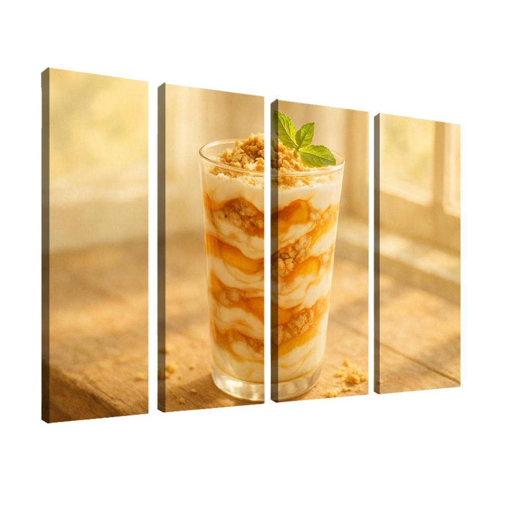 Roasted Peach Cloud Parfait abstract paintings frame