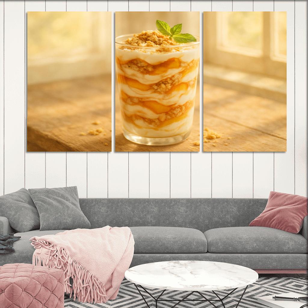 Roasted Peach Cloud Parfait abstract paintings frame