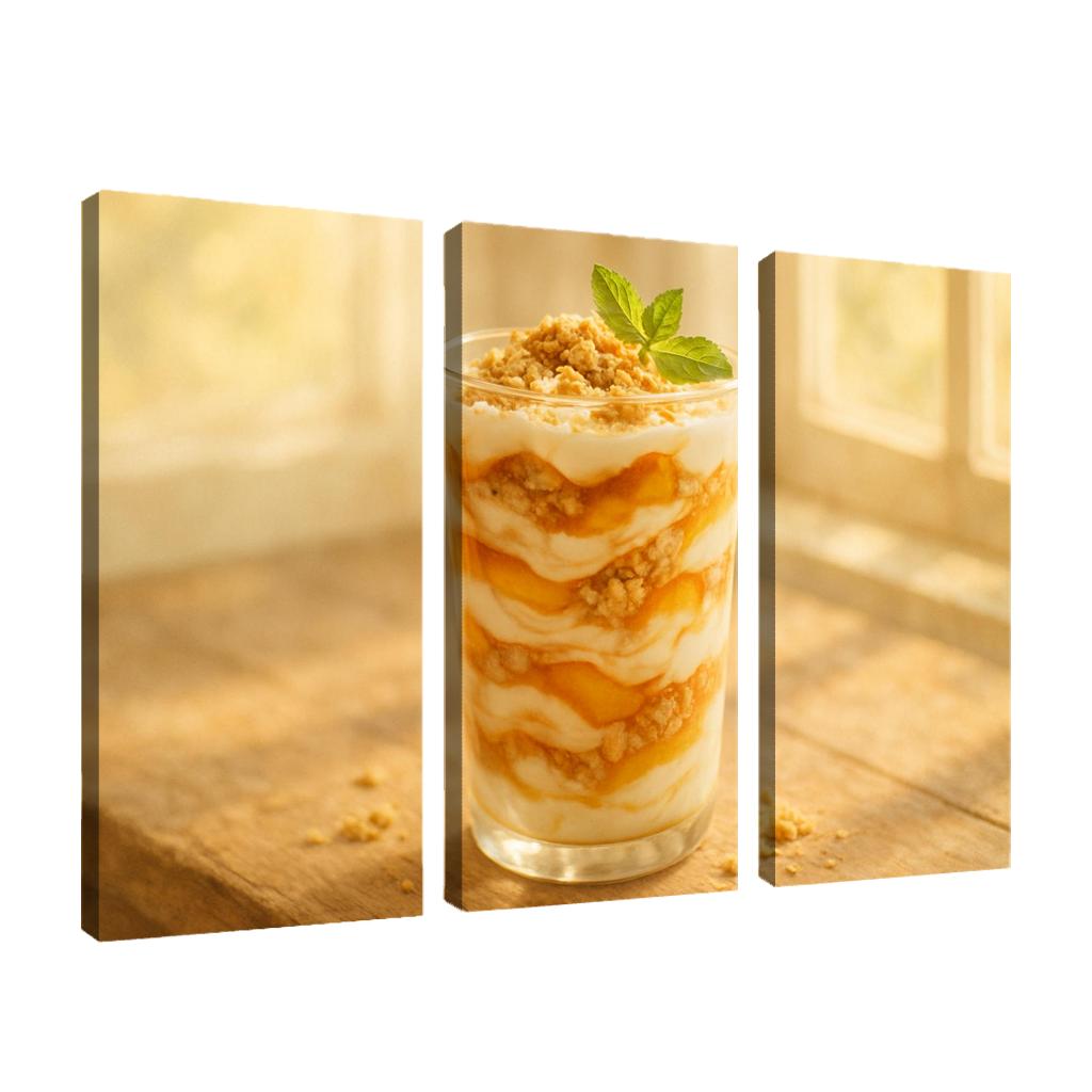 Roasted Peach Cloud Parfait abstract paintings frame
