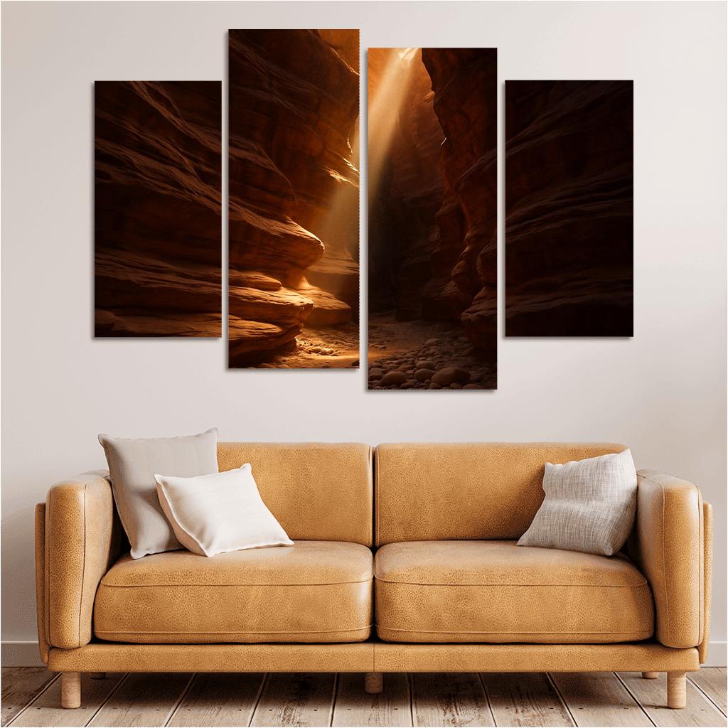 Amber Sunbeams In The Canyon Sanctuary art trends