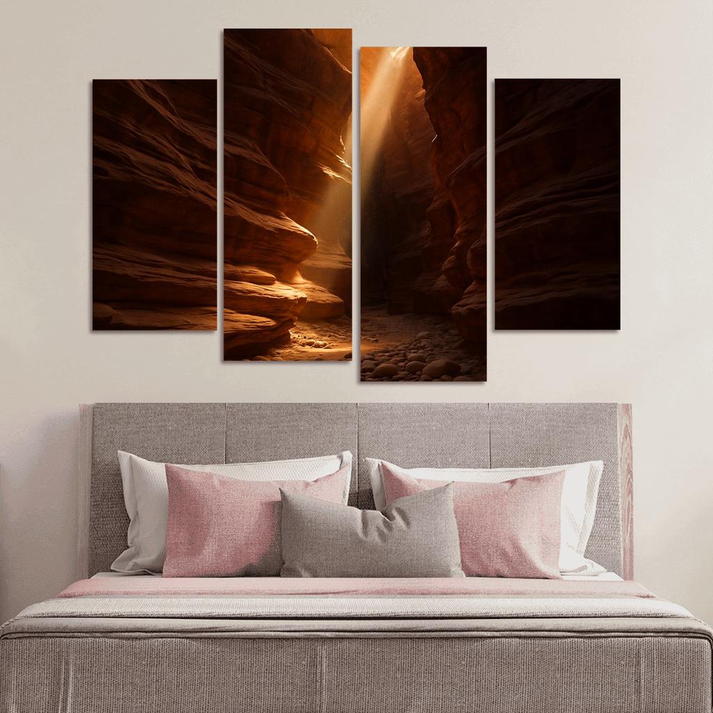 Amber Sunbeams In The Canyon Sanctuary art trends