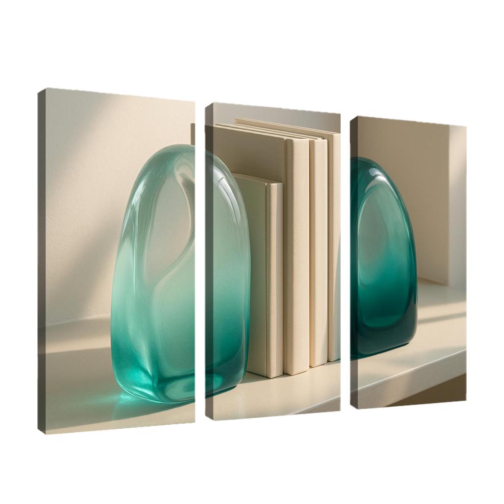 Aurora Gradient Glass Bookend Sculptures canvas paintings frame