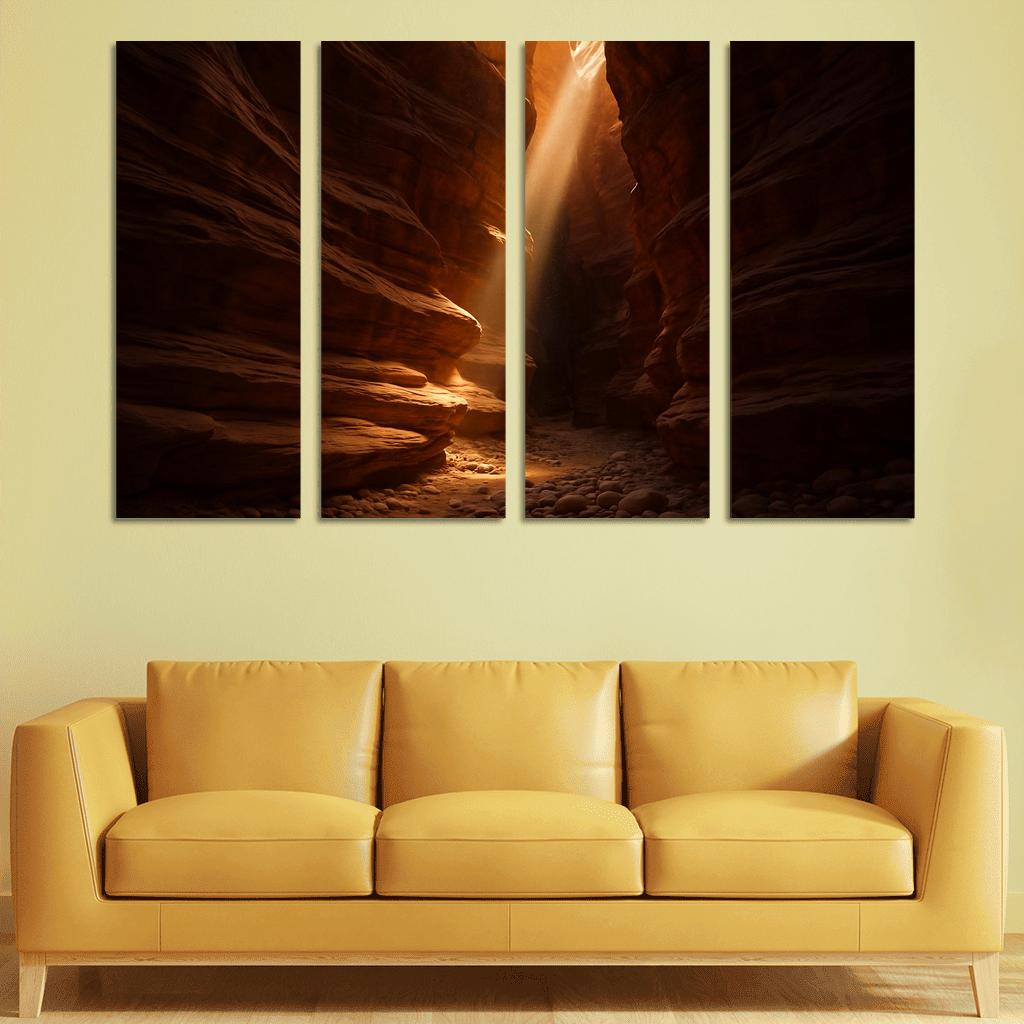 Amber Sunbeams In The Canyon Sanctuary art trends