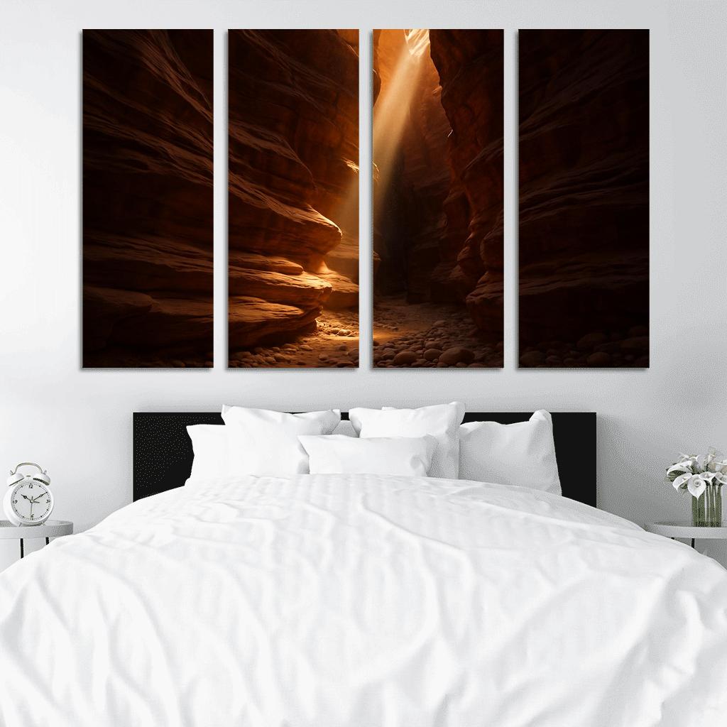 Amber Sunbeams In The Canyon Sanctuary art trends