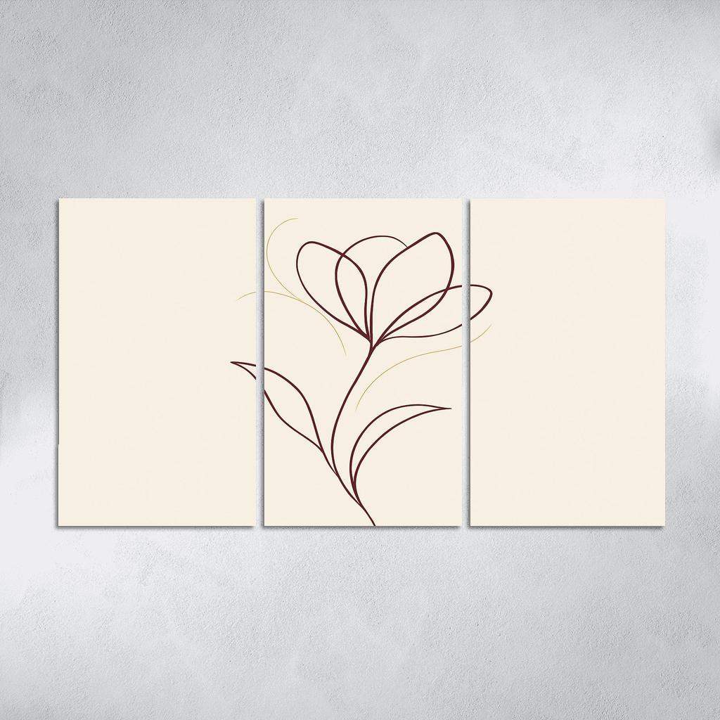Silent Bloom Lines custom paintings frame