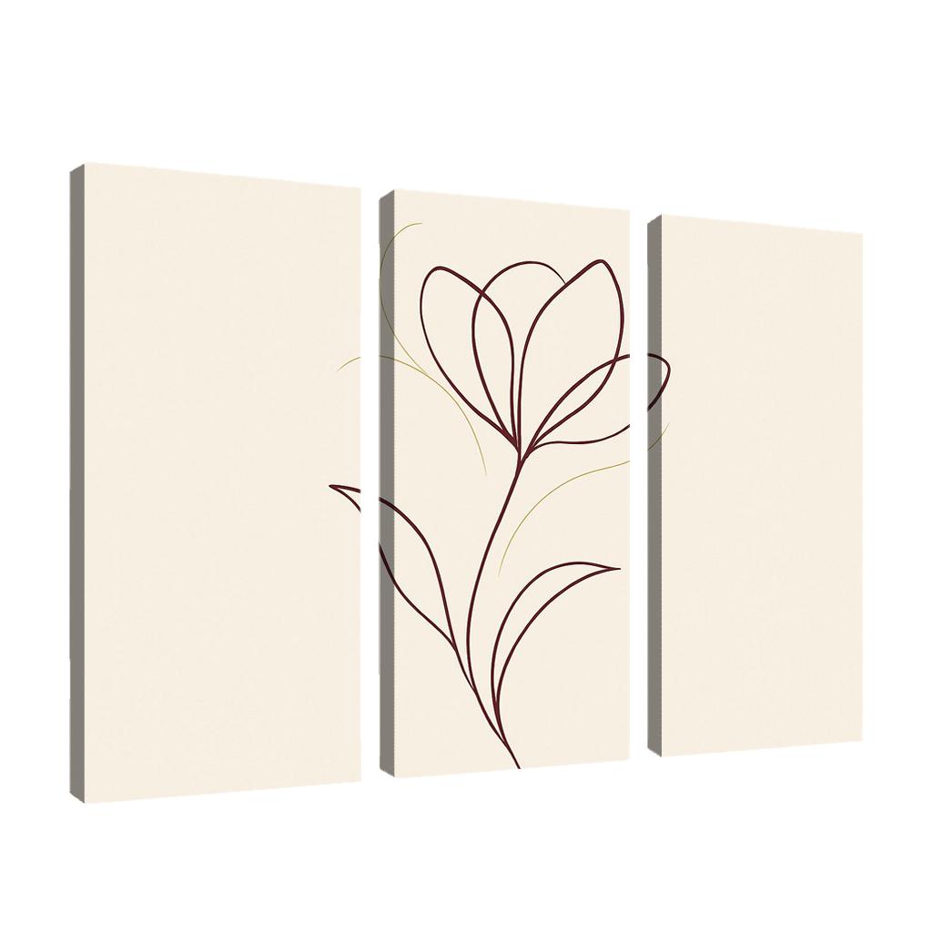 Silent Bloom Lines custom paintings frame