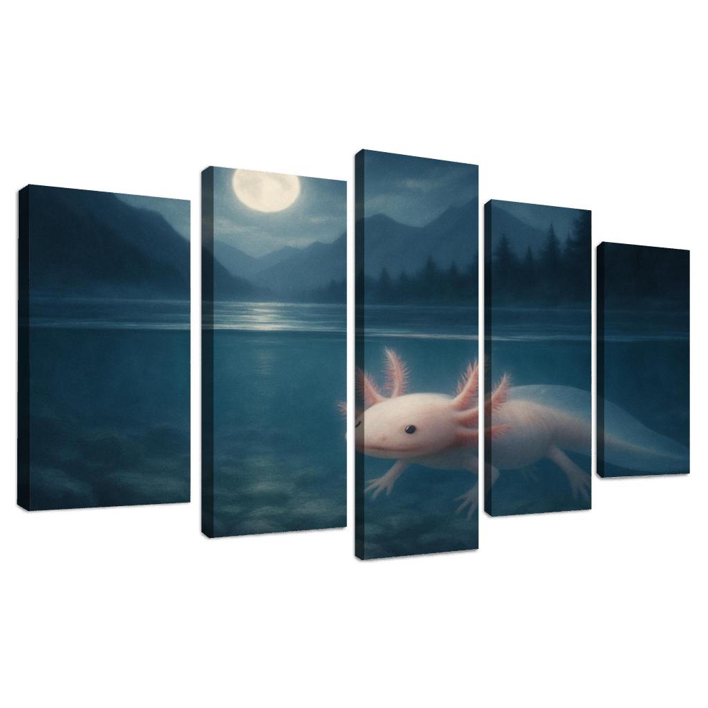 Moonlit Axolotl In Crystal Lake home decor