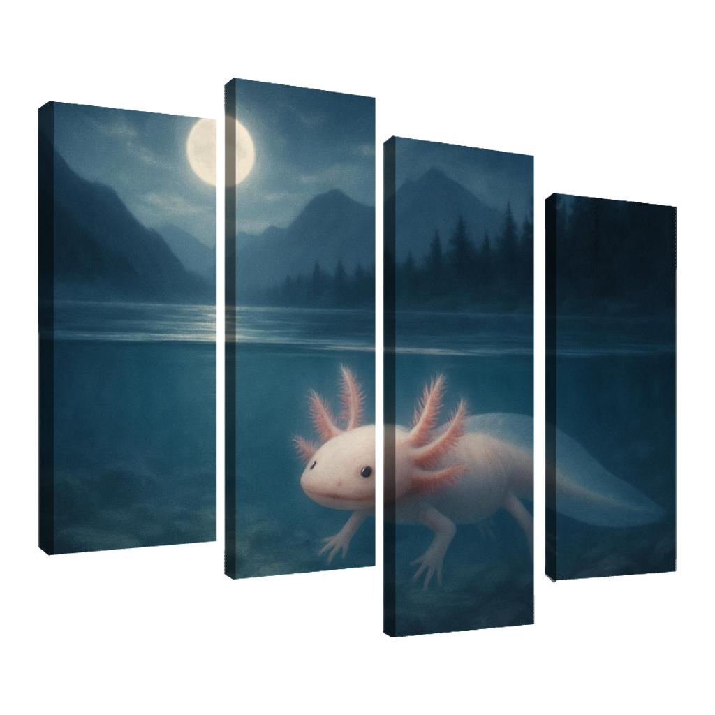 Moonlit Axolotl In Crystal Lake home decor