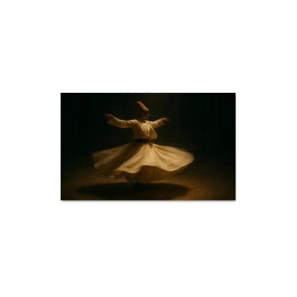 Whirling Devotion Sufi Inspired Dance canvas paintings frame