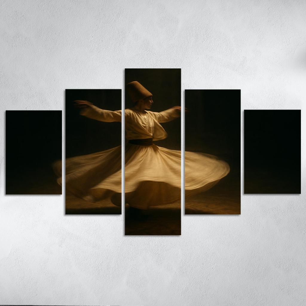 Whirling Devotion Sufi Inspired Dance canvas paintings frame
