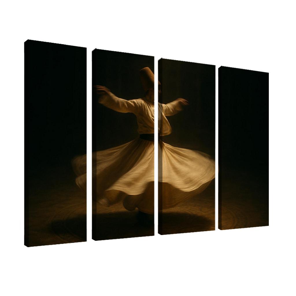 Whirling Devotion Sufi Inspired Dance canvas paintings frame