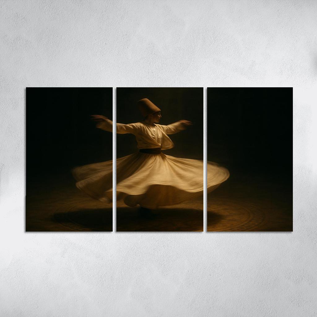 Whirling Devotion Sufi Inspired Dance canvas paintings frame