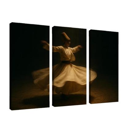 Whirling Devotion Sufi Inspired Dance canvas paintings frame
