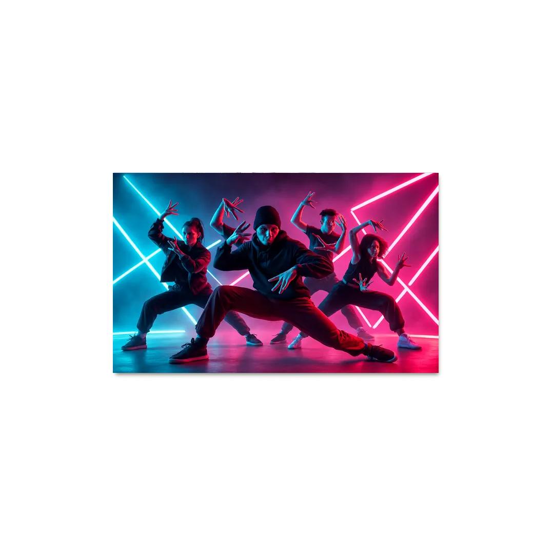 Neon Pulse Urban Fusion Choreography one-piece frames