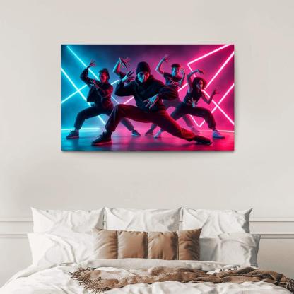 Neon Pulse Urban Fusion Choreography one-piece frames