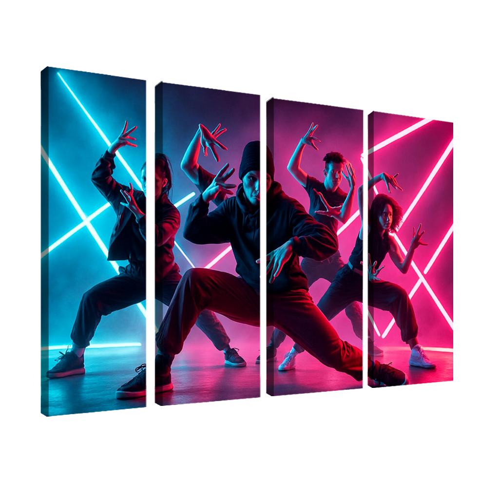 Neon Pulse Urban Fusion Choreography one-piece frames