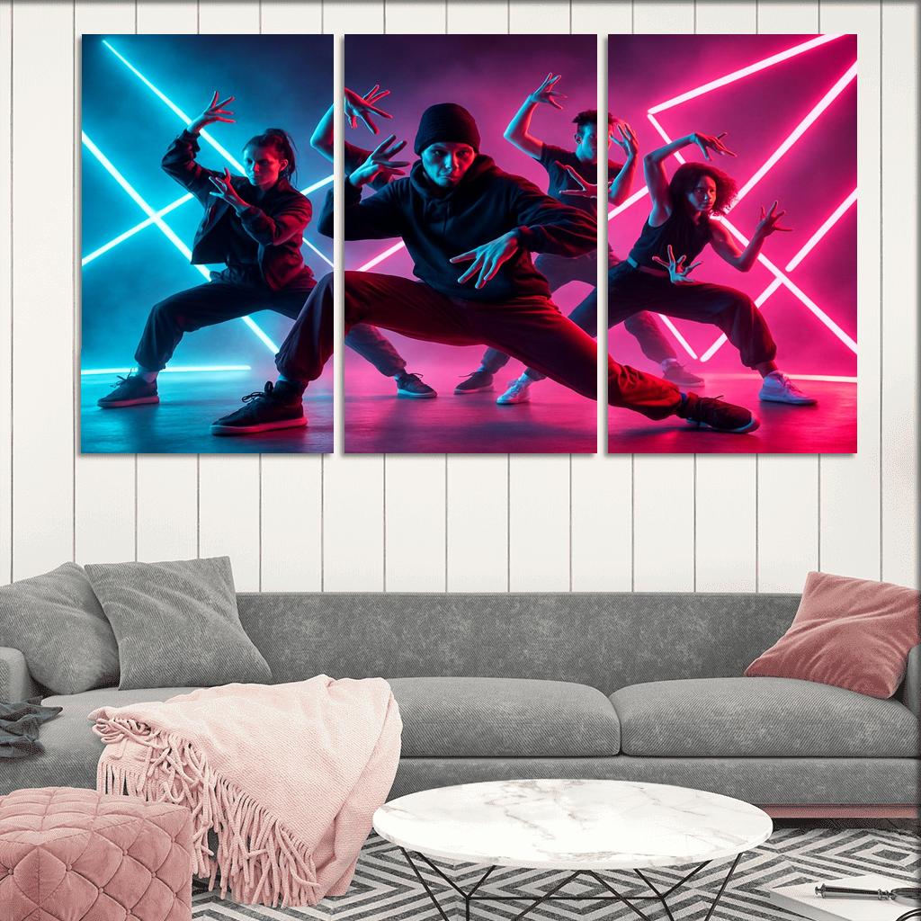 Neon Pulse Urban Fusion Choreography one-piece frames