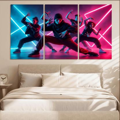 Neon Pulse Urban Fusion Choreography one-piece frames