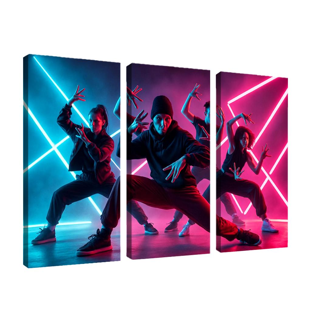 Neon Pulse Urban Fusion Choreography one-piece frames