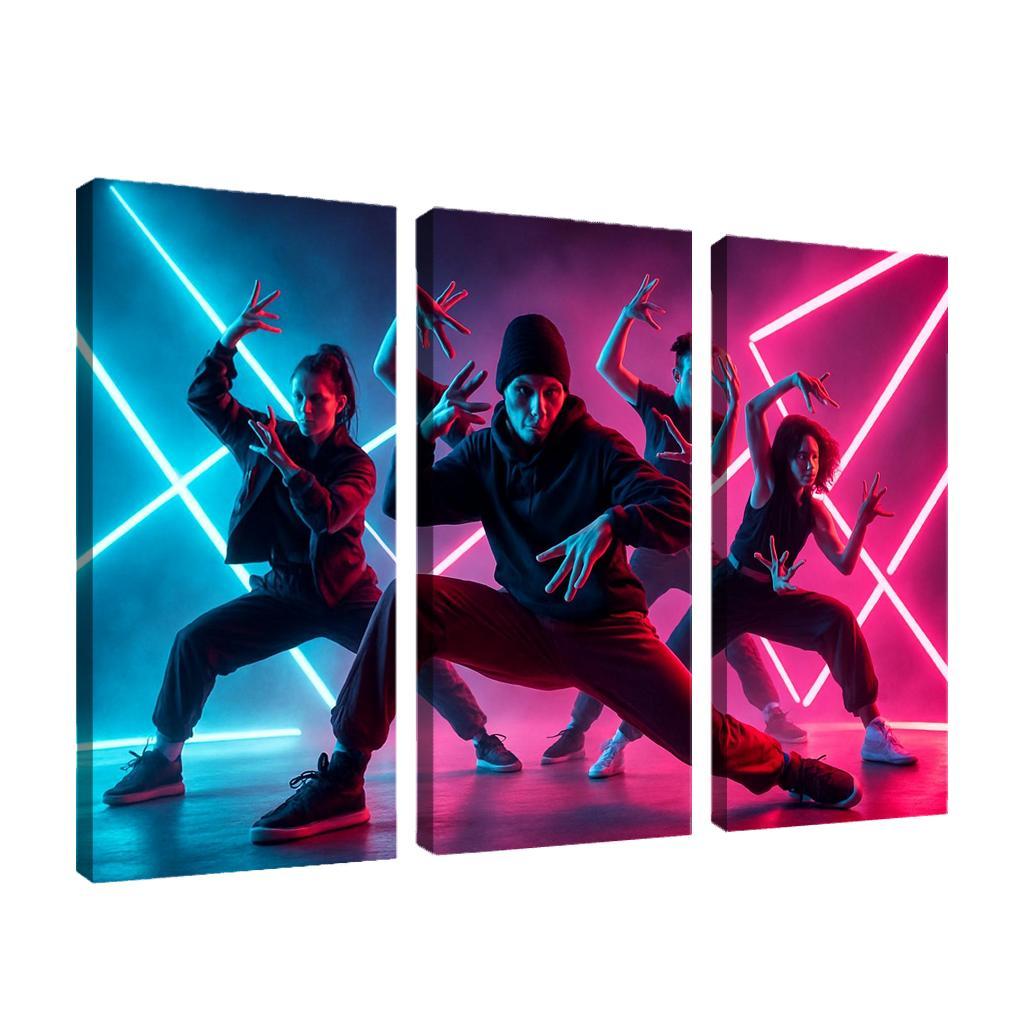 Neon Pulse Urban Fusion Choreography one-piece frames