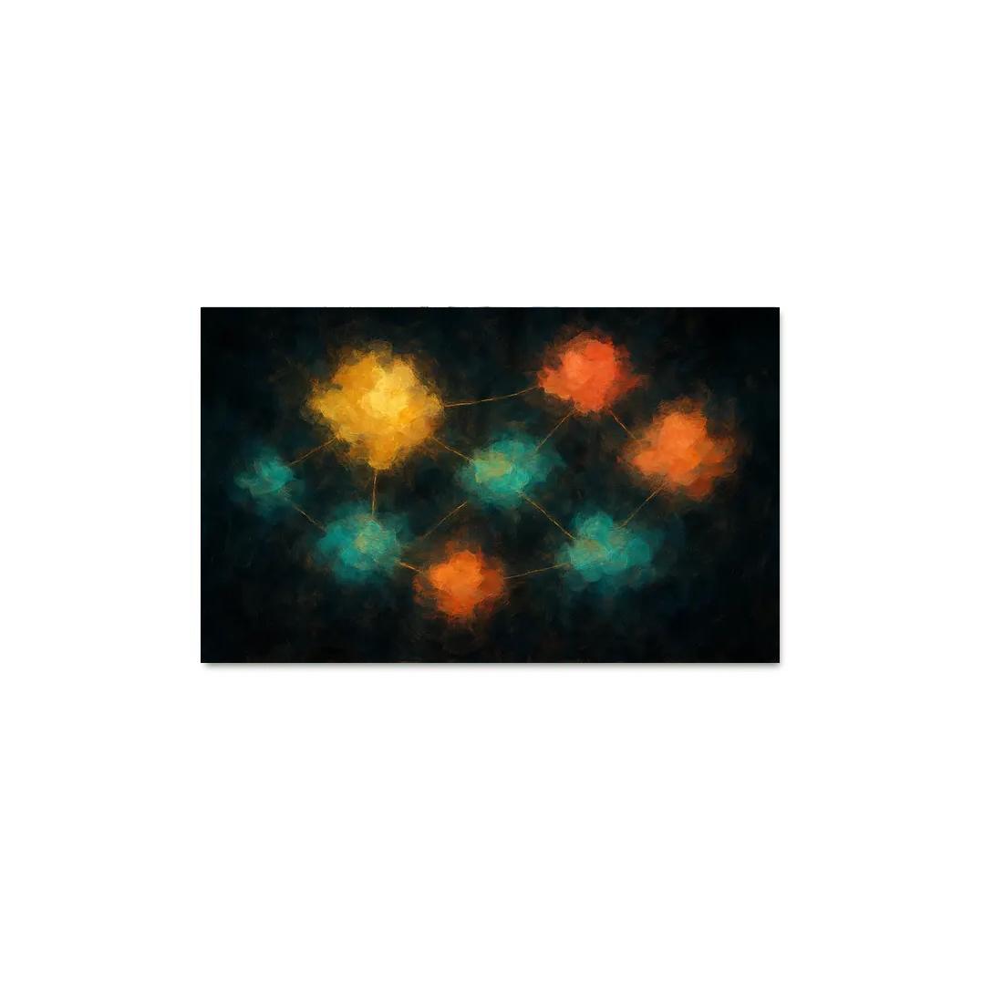 Luminous Cartography Of Feelings modern paintings frame