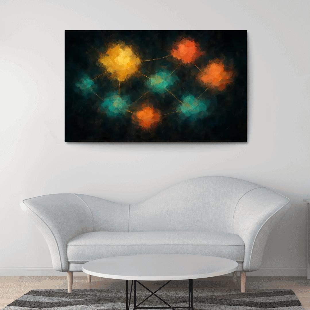 Luminous Cartography Of Feelings modern paintings frame